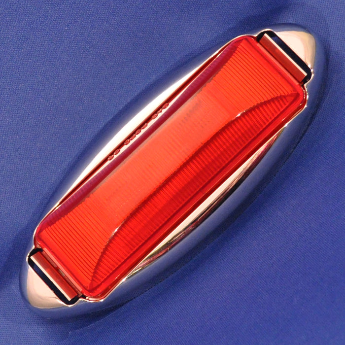 Chrome plastic oval rim for 1" x 4" rectangular sealed light