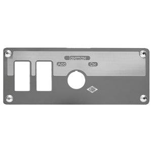 Rockwood Kenworth "Ignition Key" stainless steel switch plate - Two Rocker Switch Holes