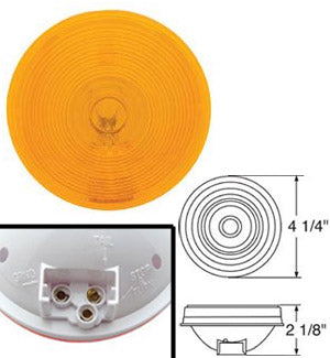 Amber 4" round incandescent turn signal light