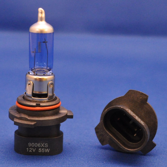#9006xs halogen headlight bulb - PAIR, Icy Blue - 55 watt
