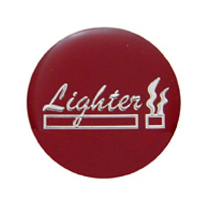 "Lighter" glossy sticker - fits chrome lighter knob