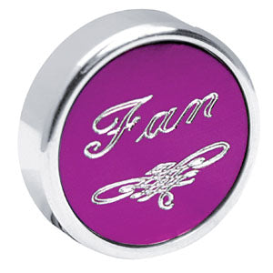 "Fan" aluminum plate for small chrome dash knobs