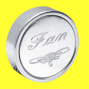 "Fan" aluminum plate for small chrome dash knobs
