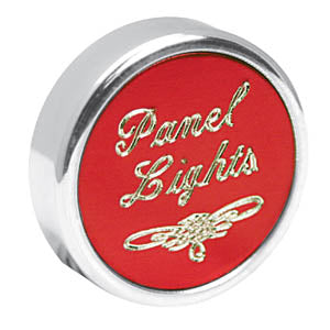 "Panel Lights" aluminum plate for small chrome dash knobs