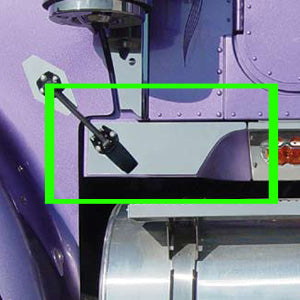 International NON-I-Model stainless steel lower hood latch trims - PAIR