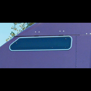 Kenworth 86" Studio Sleeper stainless steel swing window trim - PAIR