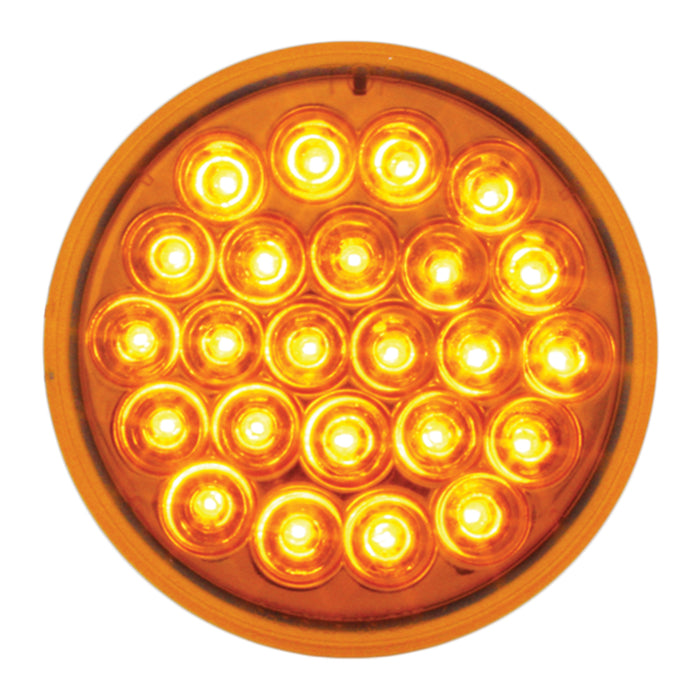 Pearl amber 4" round 24 diode LED turn signal light