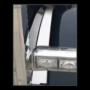 Peterbilt 379 stainless steel inner fender trims - PAIR