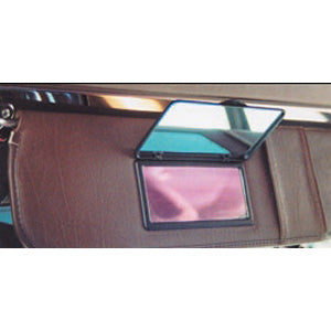 Peterbilt 379 -2005 stainless steel visor mirror trims - PAIR