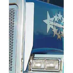 Western Star Constellation stainless steel side grill deflector - tall, PAIR