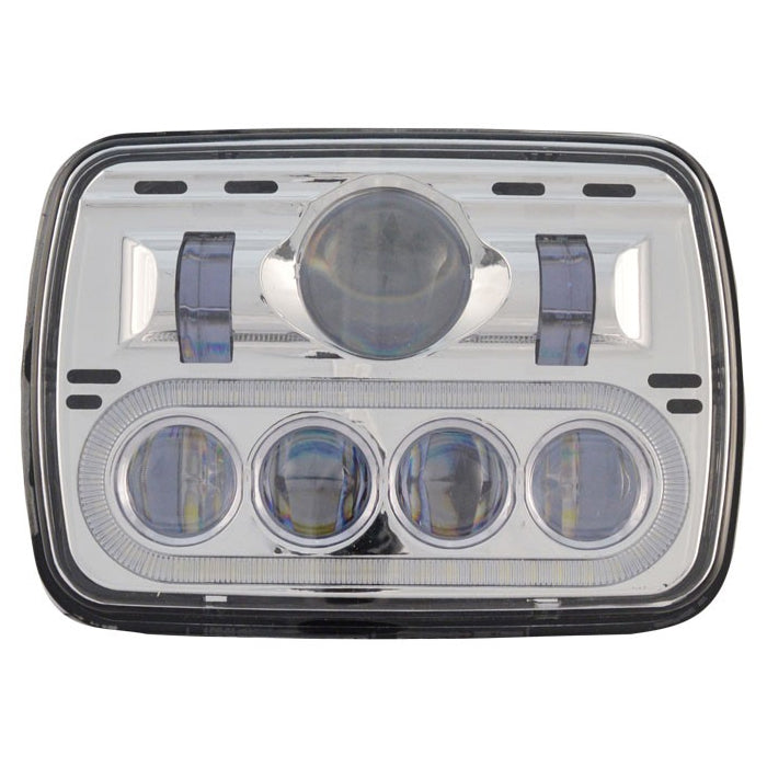 5" x 7" rectangular LED headlight - 895 lumens