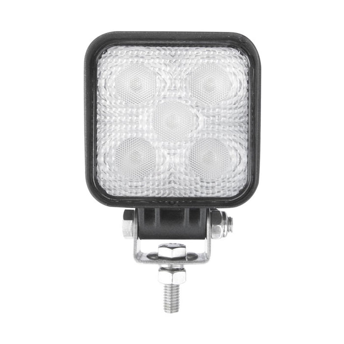 White 5 diode LED mini square spot work light - 900 lumens