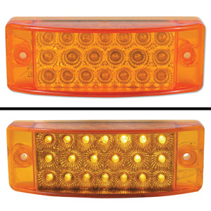 Amber 2" x 6" rectangular 20 diode LED marker light
