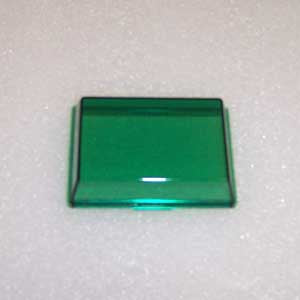 Peterbilt 379 rectangular plastic dome light lens - Green