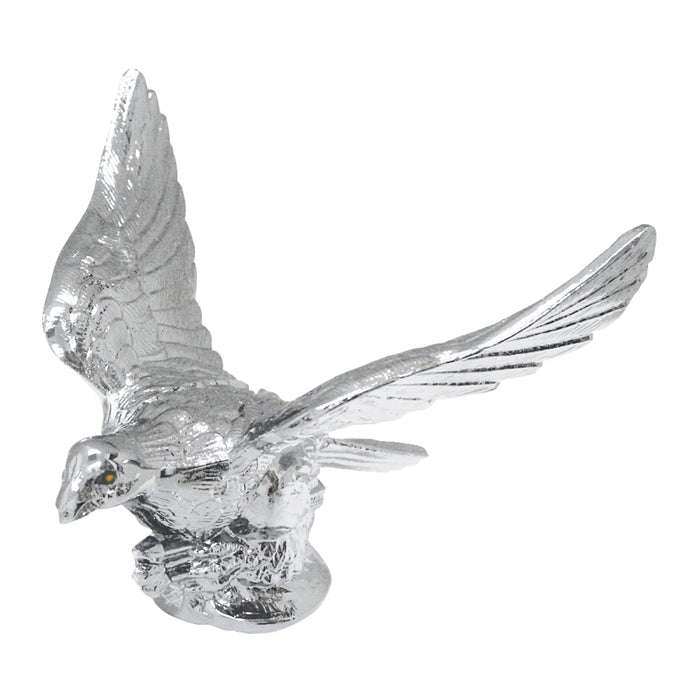 Flying Eagle chrome hood ornament w/illuminated eyes