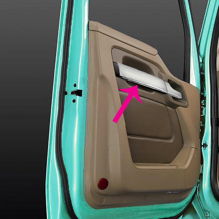 Kenworth T680 chrome plastic interior replacement door panel trim