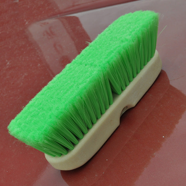 10" green extra-soft bristle flat truck wash brush
