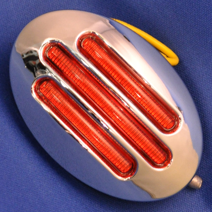 Flatline red 2" mini-oval 13 diode LED marker light