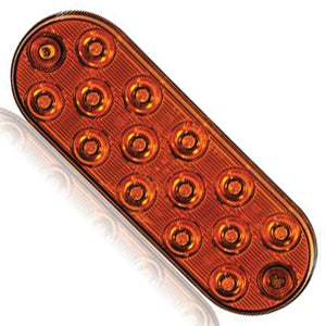 Maxxima amber oval 14 diode LED surface mount turn signal light