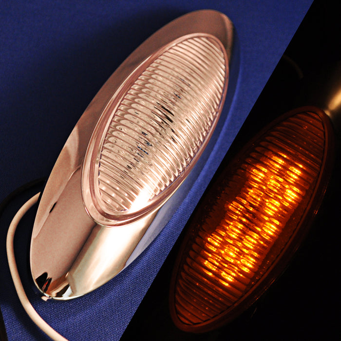 M1 Generation Amber 16 diode LED millennium-style marker light - CLEAR lens