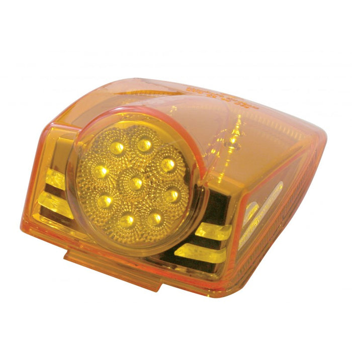 Amber 19 diode Kenworth-style LED cab light w/reflector