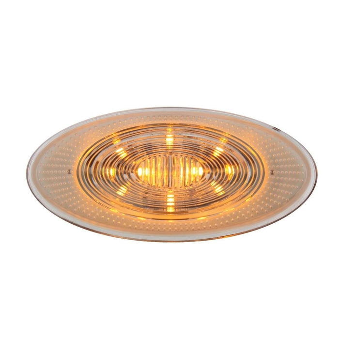 Peterbilt 386 amber 10 diode LED fender light - CLEAR lens