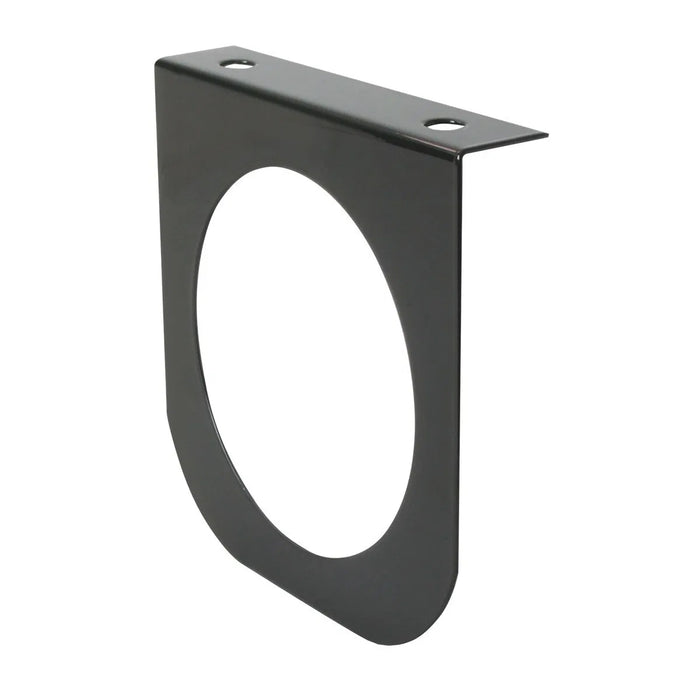 Black steel light bracket w/1 round 4" light hole - rounded edge