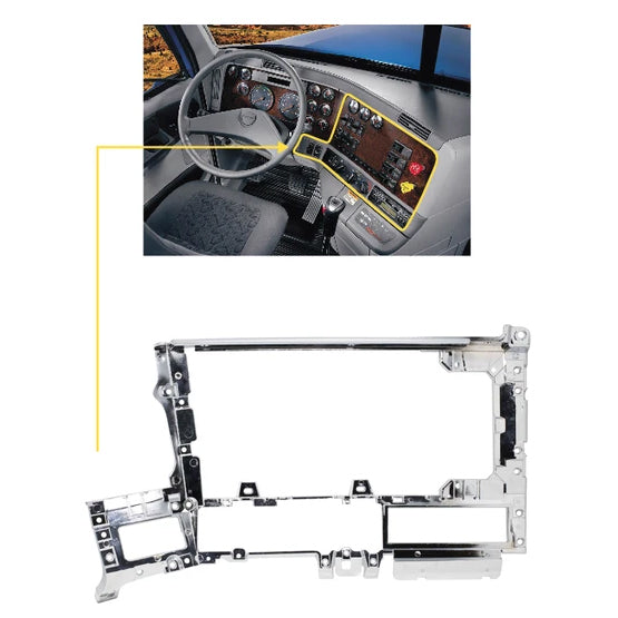 Freightliner Century chrome dash panel skeleton for right side of steering column