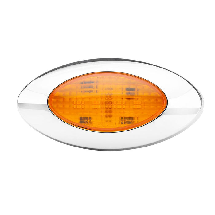 Amber 4 diode small oval y2k LED marker/turn signal light - 3 wire