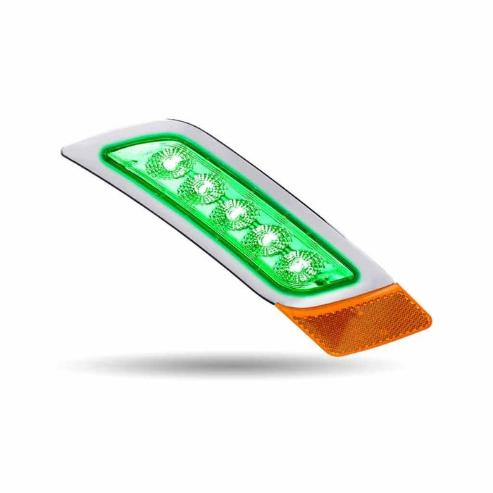 Peterbilt 579/567/587 Amber/Green Dual Revolution LED fender marker/turn signal/auxiliary light