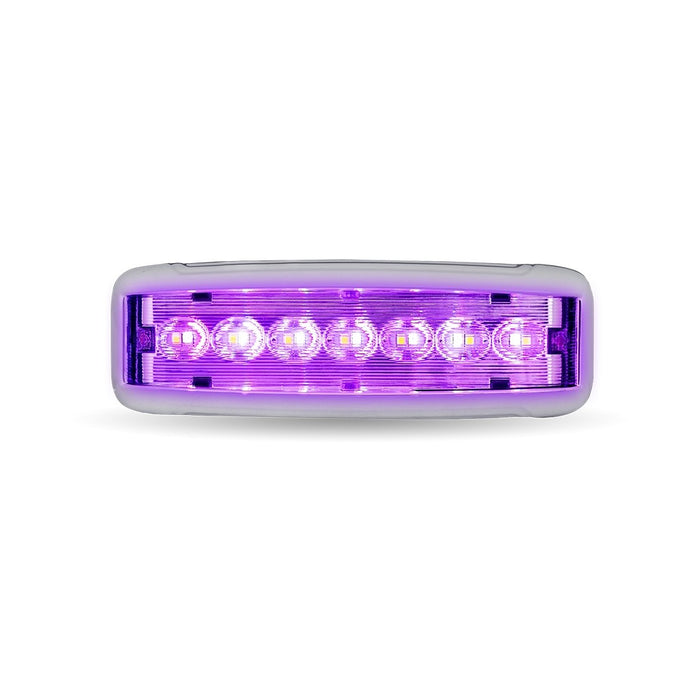 Kenworth T680 / Peterbilt 579 6-color LED replacement dome light amber/blue/green/purple/red/white - SINGLE