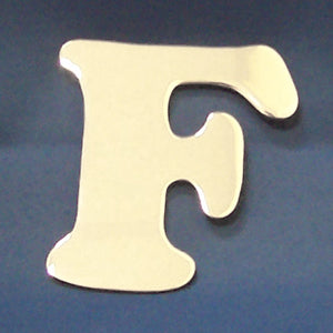 2" chrome cut out alphabet letter - tape mount