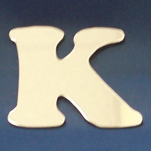 2" chrome cut out alphabet letter - tape mount