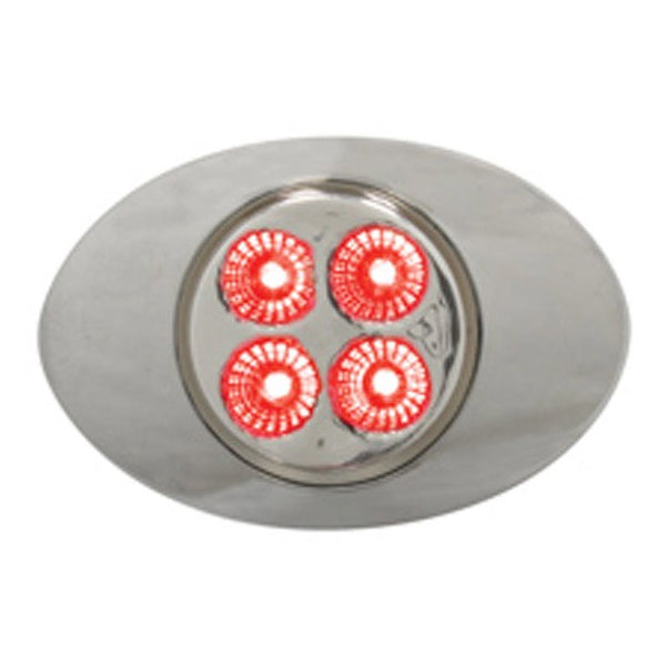 M3-style Red 4 diode LED marker light - CLEAR lens