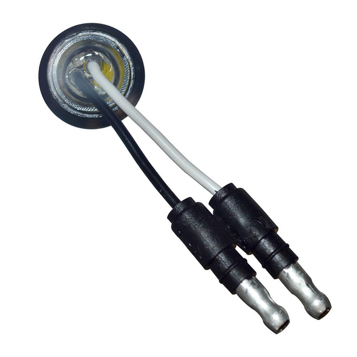 Phoenix Amber 3/4" LED button light w/chrome bezel - 2 wire