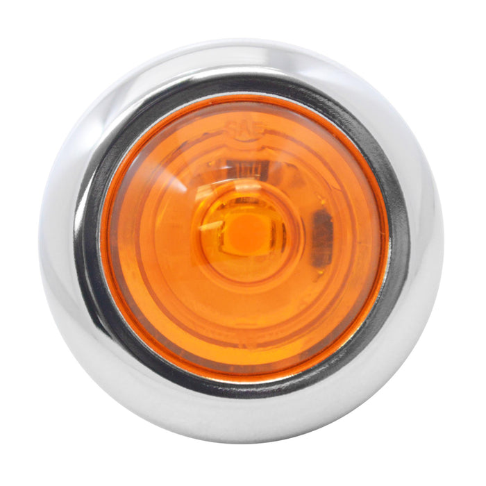 Phoenix Amber 3/4" LED button light w/chrome bezel - 2 wire