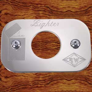 Rockwood Peterbilt -2005 stainless steel lighter knob holder plate