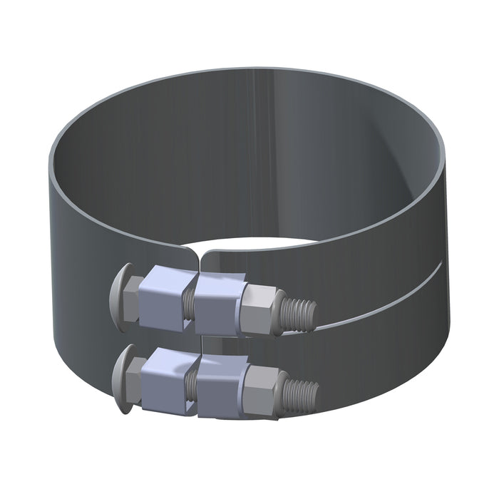 Universal chrome 7" diameter wide band clamp, no bracket - SINGLE
