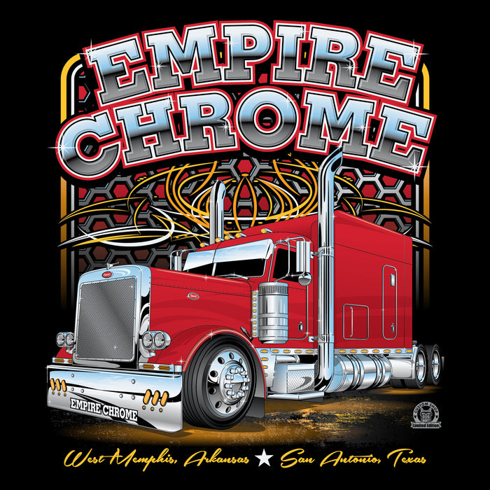 Empire Chrome by Big Rig Tees trucker tee shirt - black cotton