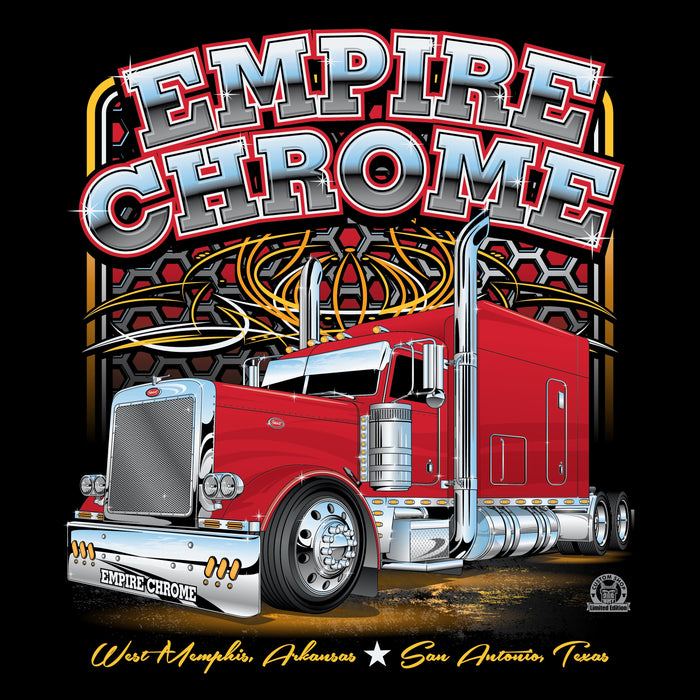 Empire Chrome by Big Rig Tees trucker tee shirt - light gray cotton