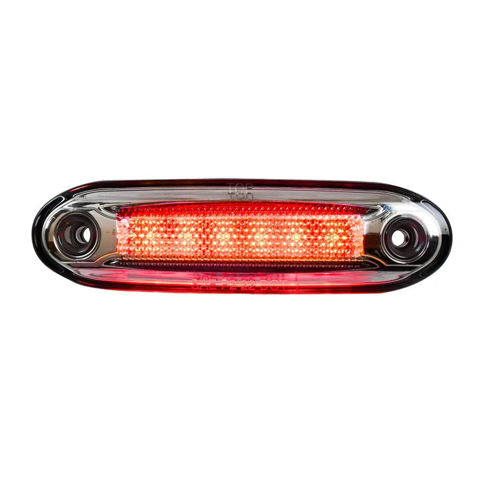 5-1/8" rectangular Red 6 diode LED marker light with Red 6 diode underglow / ground effects auxiliary light