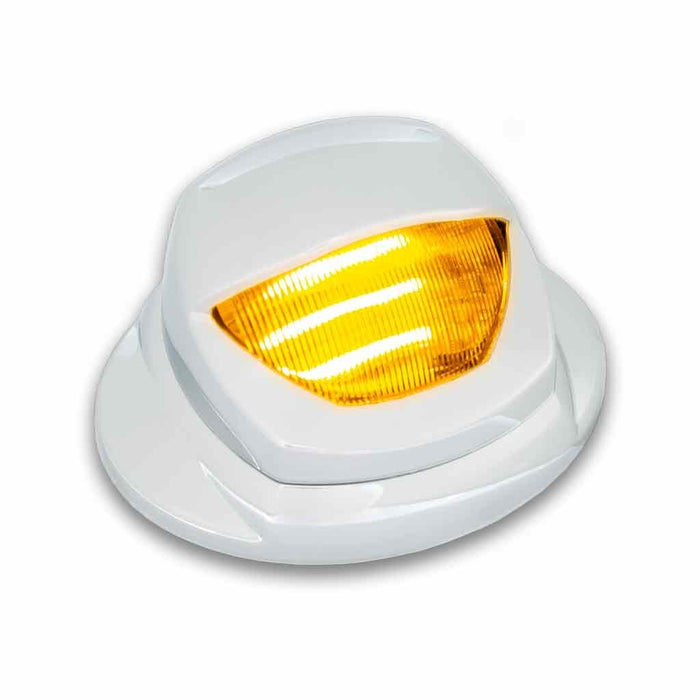 Dual Revolution Kenworth LED mini-step light with white courtesy, amber marker and purple auxiliary light - SINGLE