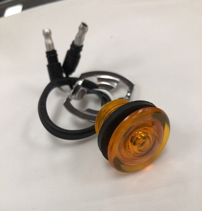 Amber 1" bulls-eye single diode LED marker light