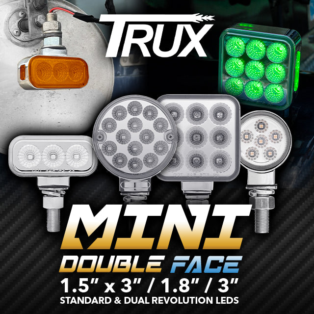 Mini Double-Face LED Pedestal Turn Signal Lights — Empire Chrome