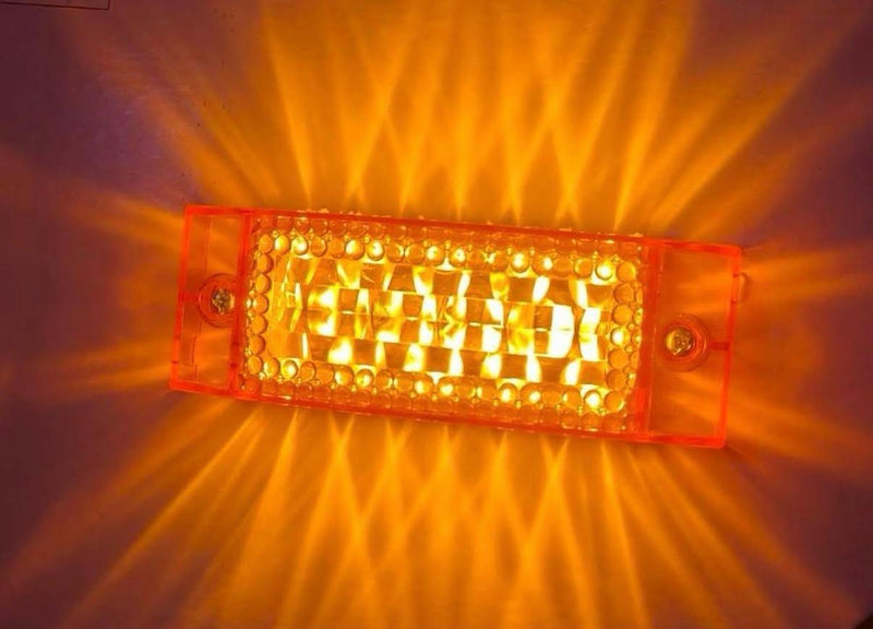 "Star" Amber 16 diode 2" x 6" rectangular marker / turn signal LED light