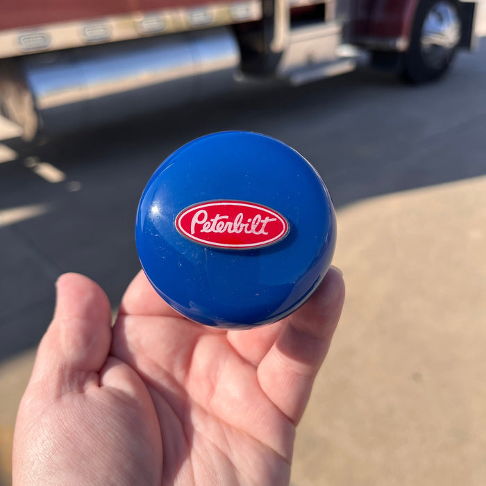 Peterbilt embedded logo tractor / trailer air brake knob with 5/8" x 11 insert - SINGLE