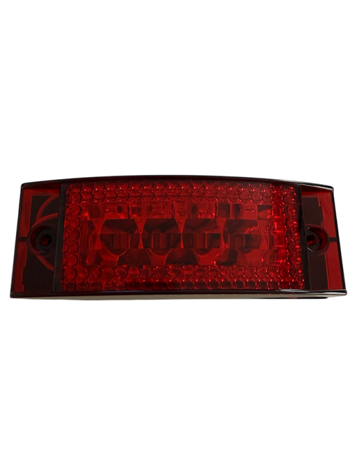 2-Pack 6″ Rectangle Amber LED Marker Lights – For Trailers, Trucks, Buses – Chrome Housing, Waterproof