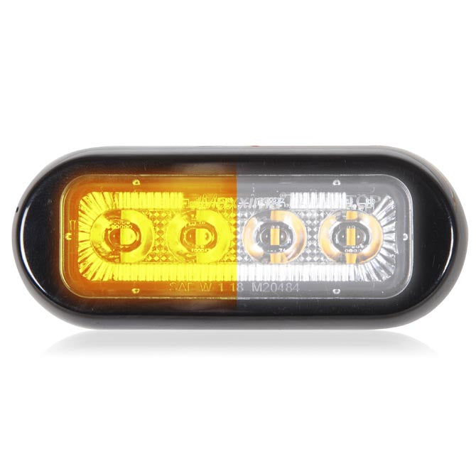 Maxxima Amber/White 4 diode dual color 3.8" x 1.5" low profile surface mount LED strobe light