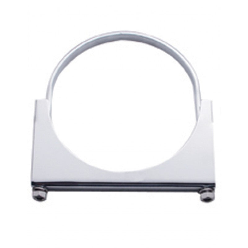 Chrome steel 4" diameter u-bolt exhaust mounting clamp