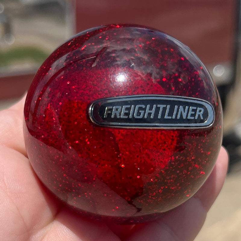 Freightliner logo 2.25" diameter round gear shift knob